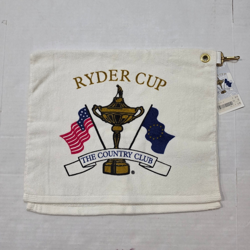 Vintage 1999 Ryder Cup Golf Towel The Country Club Brookline USA Europe NWT